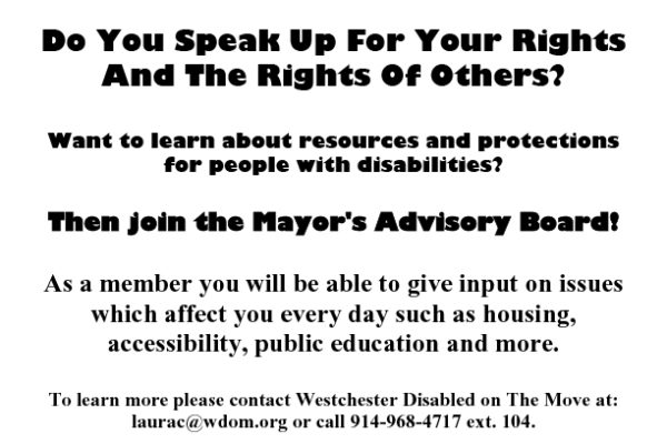 Flyer For Disability Advisory Board